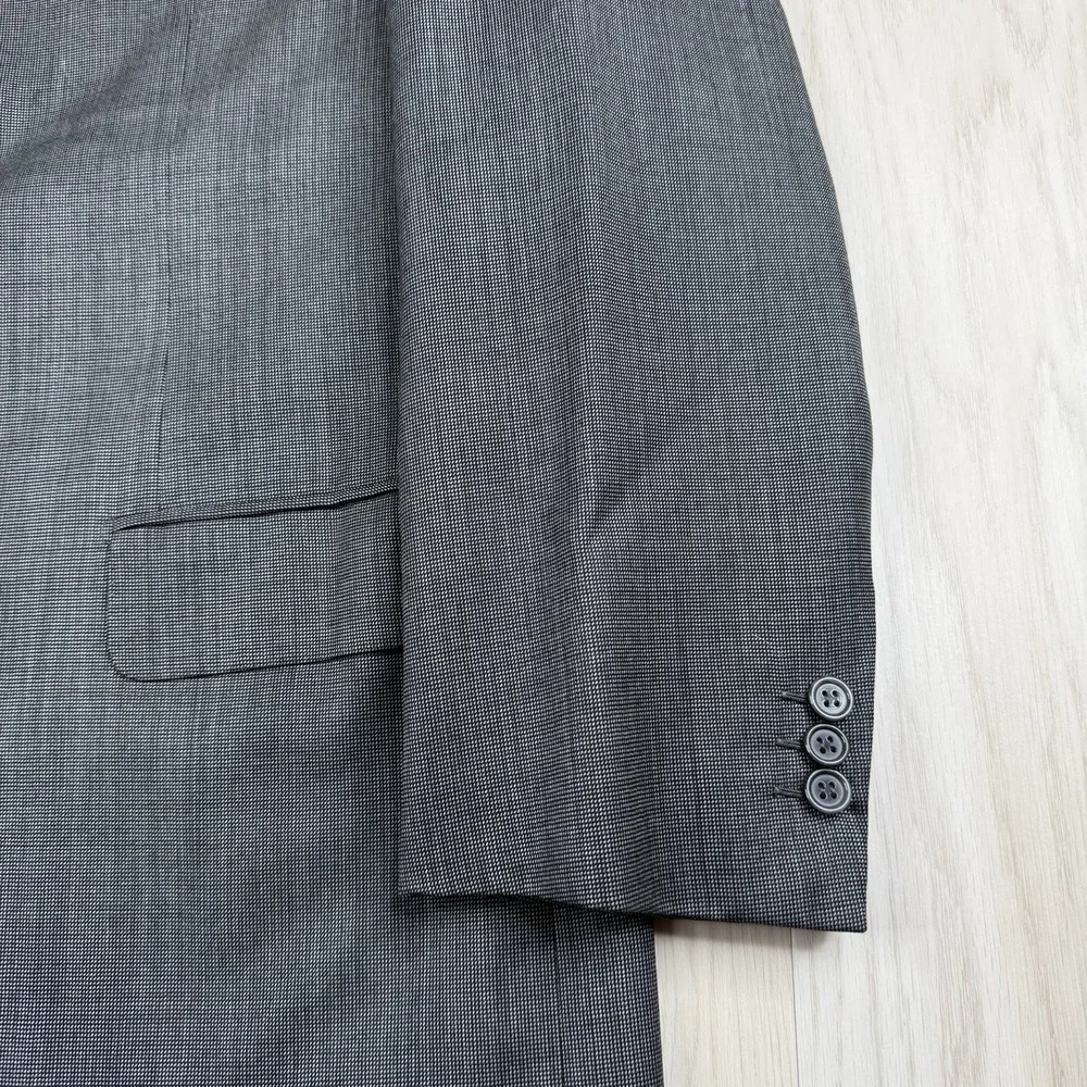 Brioni For MAUS & HOFFMAN Colonna Wool 3 Button Blazer Jacket Men's Size 44 Gray